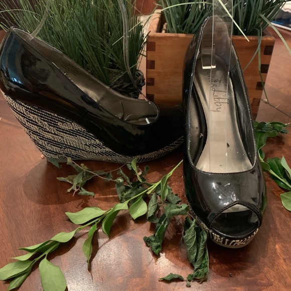 Sam and Libby black and white tweet wedge - Picture 6 of 16